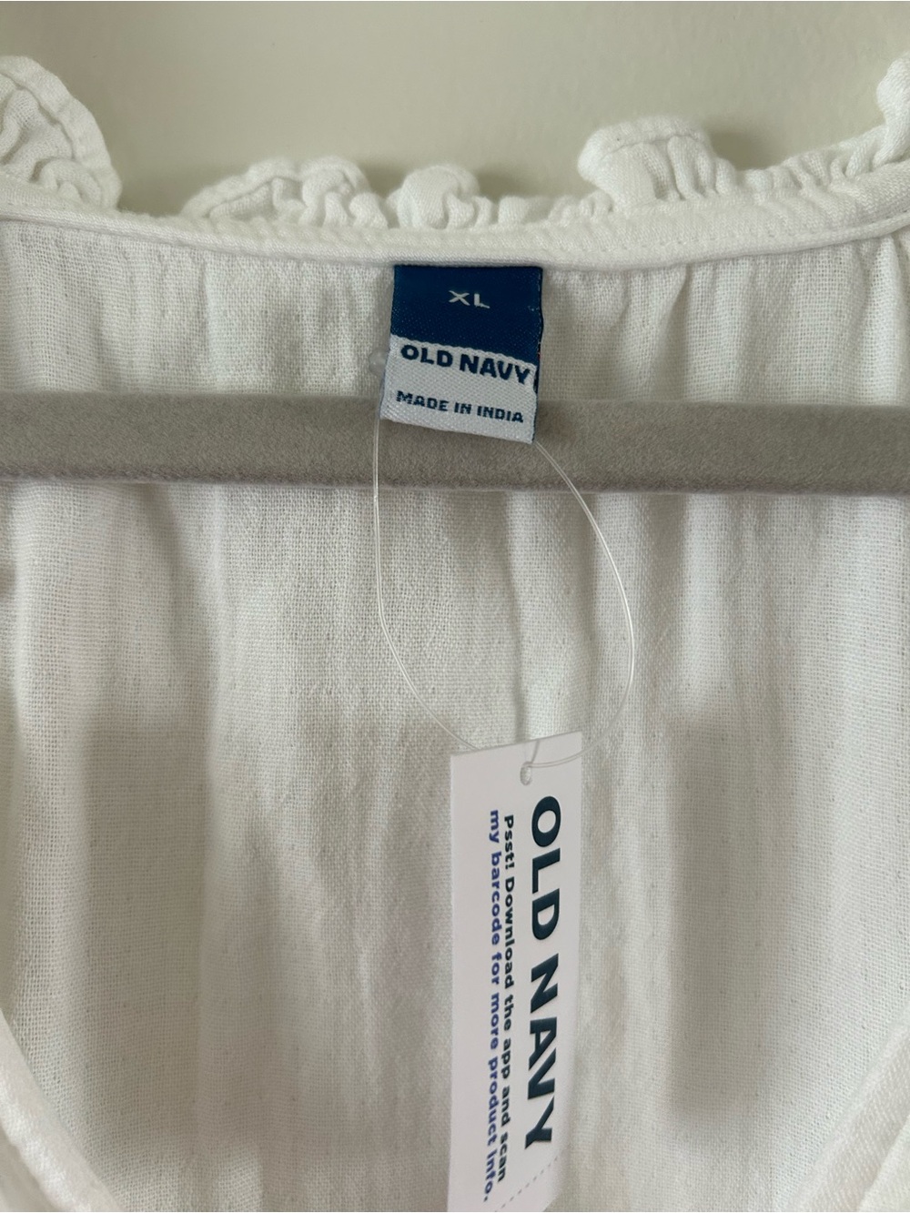 Old Navy White Ruffle-Trim V-Neck Dress - Picture 3 of 5